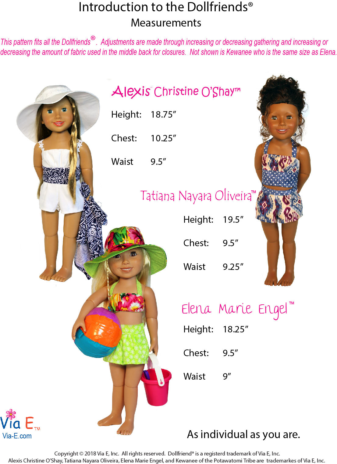 1963 Retro Summer Dollfriend Beach Coat Swimsuit and Floppy Hat Pattern