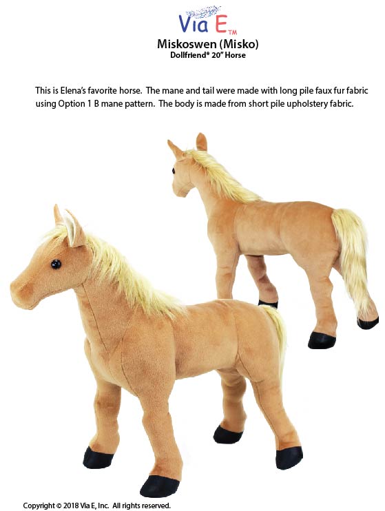 Kewanee's Horse Miskoswen (Misko) Sewing Pattern