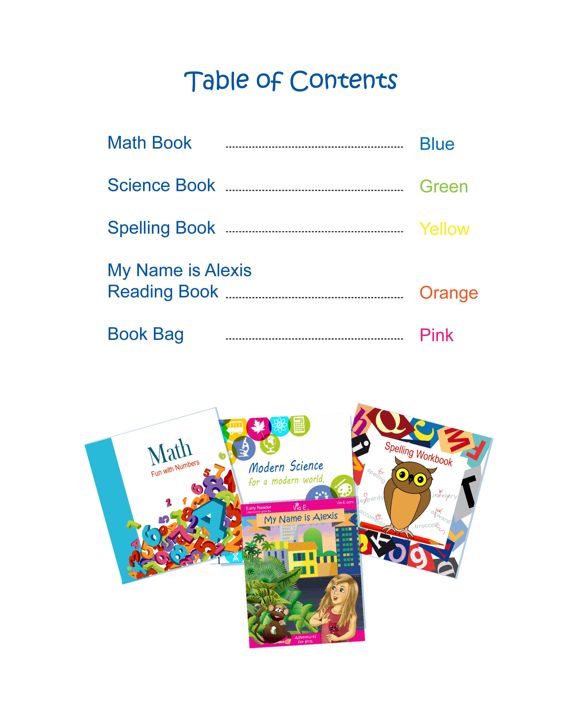 My Schoolbooks - Accessory Activity for Girls and Dollfriends(R)