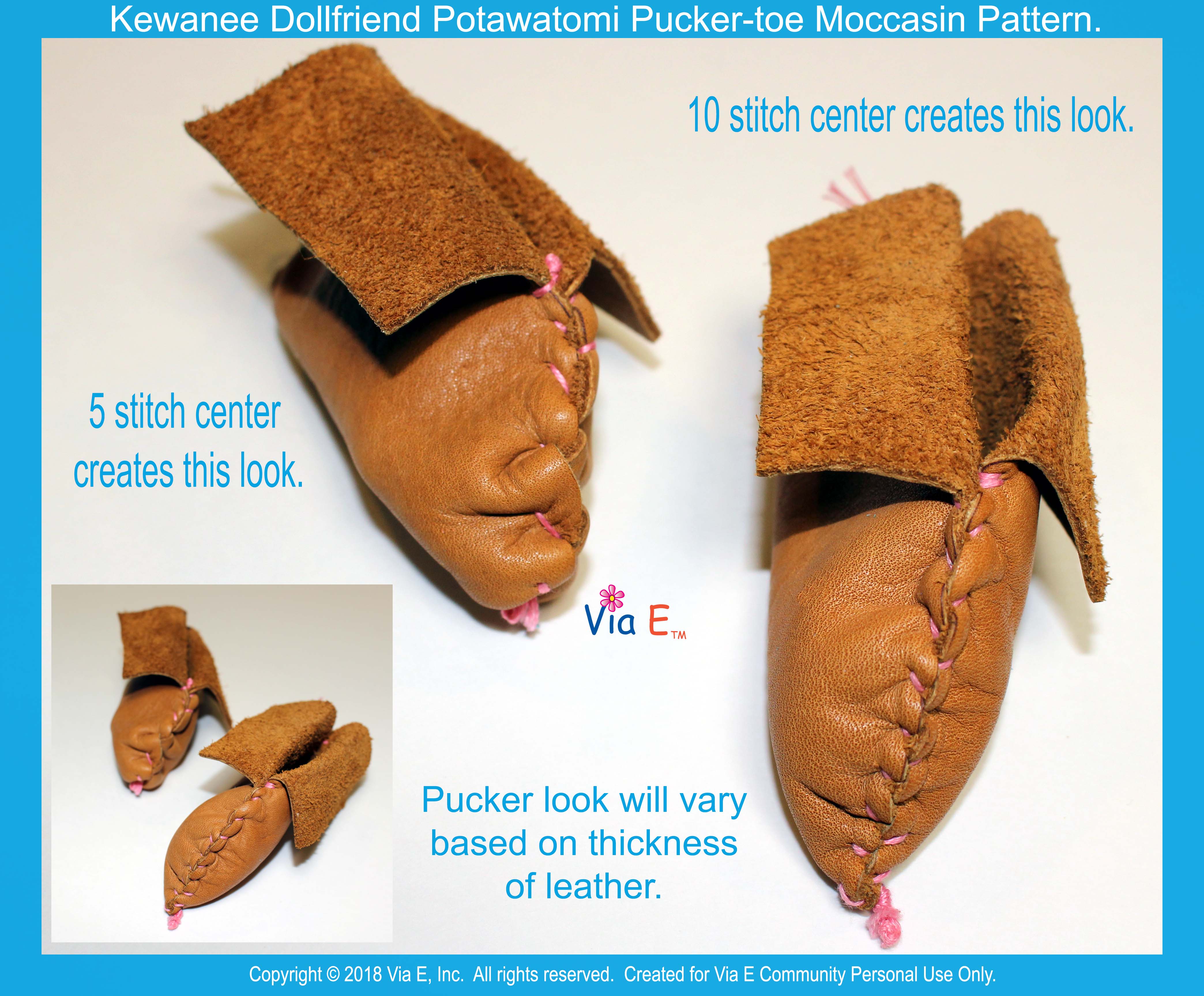 Kewanee's Pucker-toe Moccasin Pattern Donation