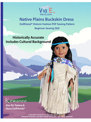 Native Plains Buckskin Dress Historic Fashion PDF Sewing Pattern