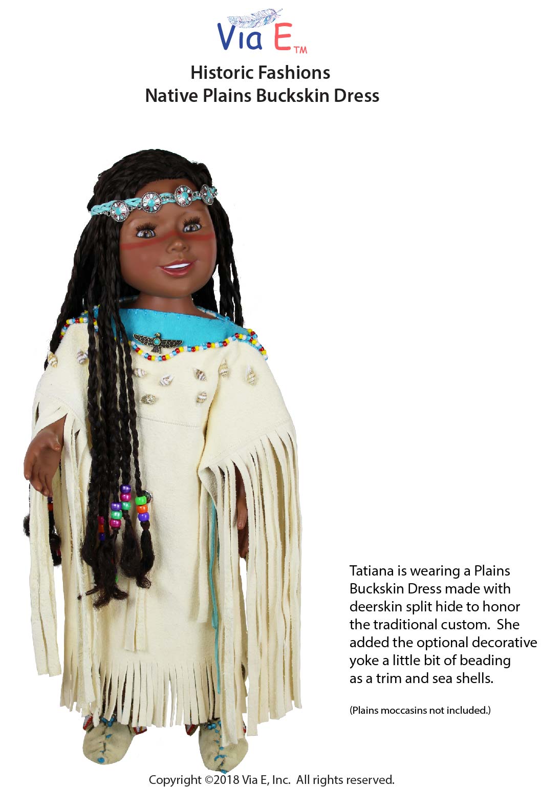 Native Plains Buckskin Dress Historic Fashion PDF Sewing Pattern