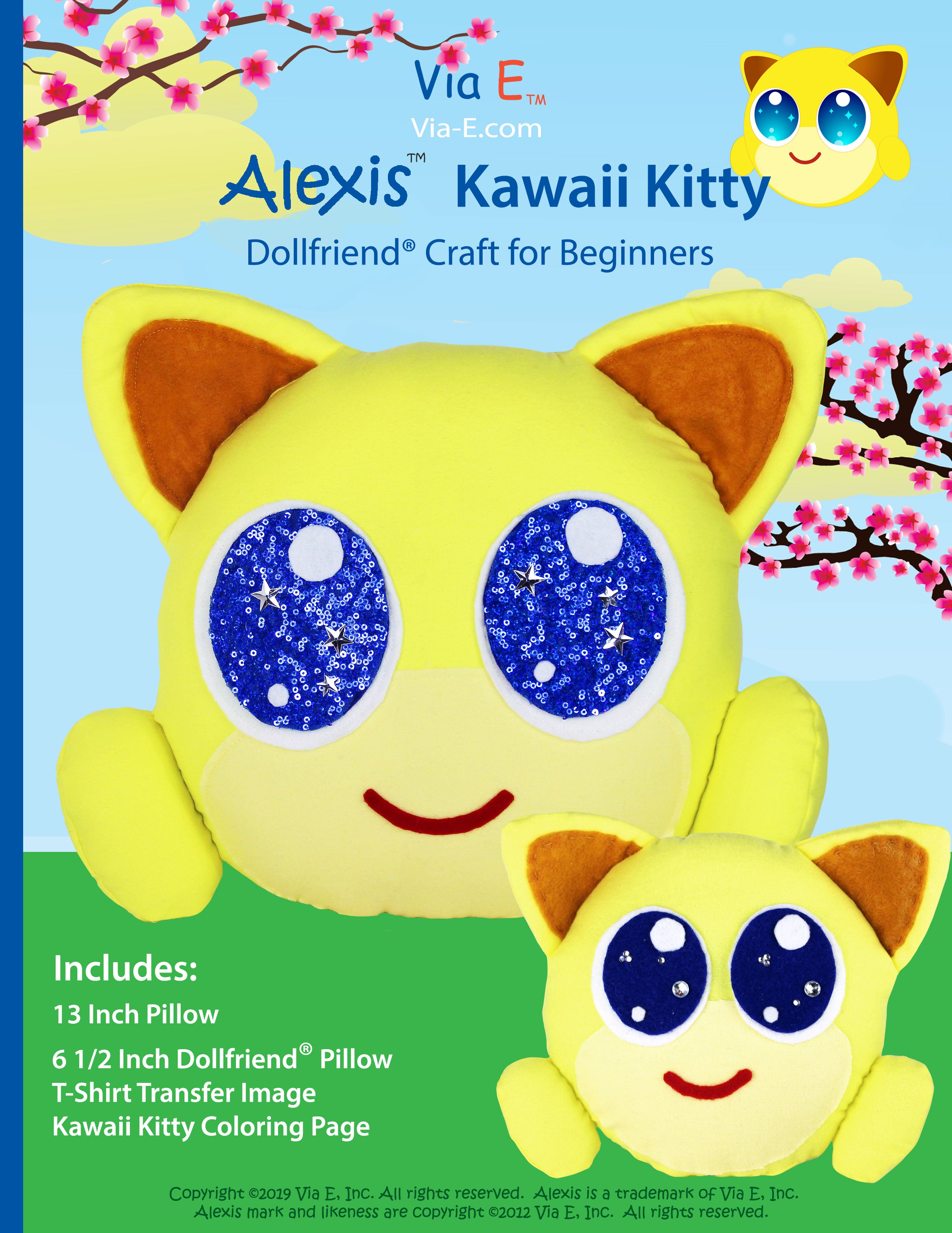Alexis Kawaii Kitty Pillow Pattern