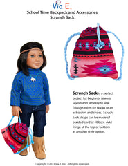 School Time Backpack and Accessories Pattern